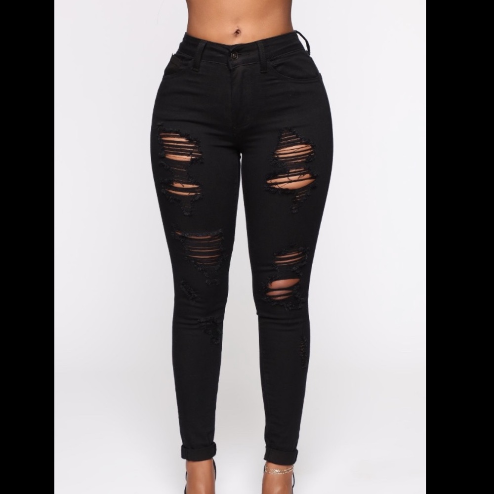 Fashion nova distressed jeans